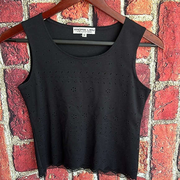 ANDRIA LIEU collection black tank top size small - Picture 1 of 9